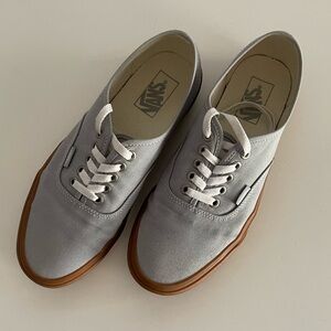 Vans Authentic Grey, White, & Gum Skate Shoes